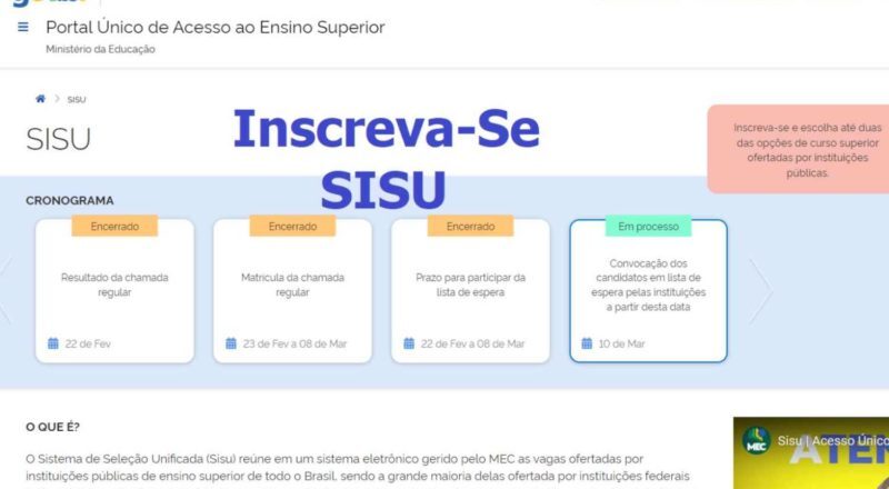 Que horas abre o Sisu 2?